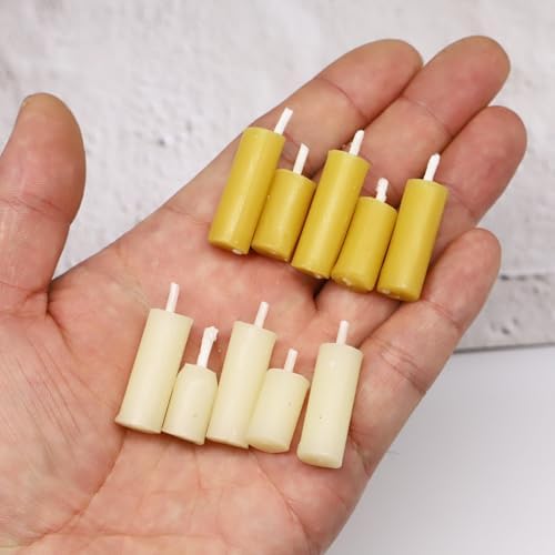 Dollhouse Miniature Candle Set 5pc - White