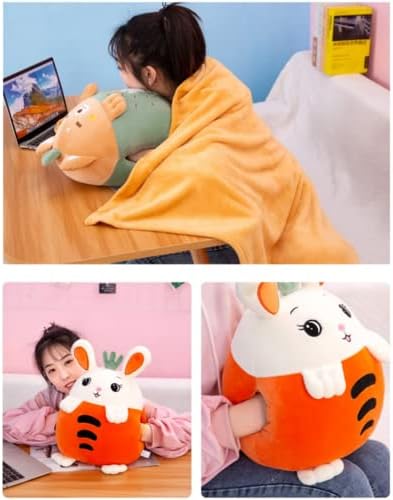 YUDONG Kids Fruit Plush Travel Pillow and Blanket Set