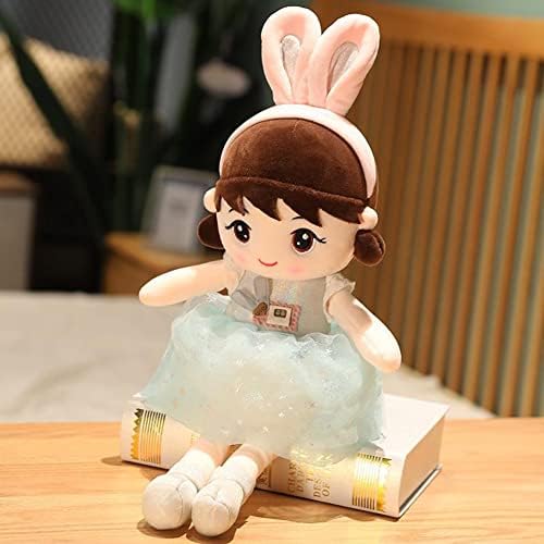 Plush Baby Girl Doll with Clothes and Hat Skirt 1