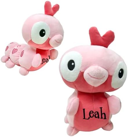 Fiesta Toys Personalized Pink Caterpillar Plush Stuffed Animal - Valentines Day Gift