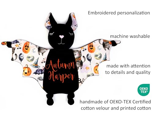 Halloween Baby Security Blanket Bat Plush