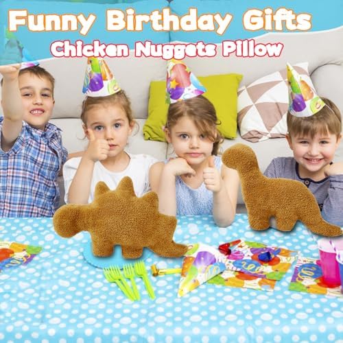 Dino Nugget Pillow - Stegosaurus Soft Plush Dinosaur Toy for Kids