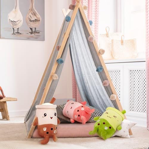 Lewtemi 3 Pcs Stuffed Bubble Plush Pillow Set
