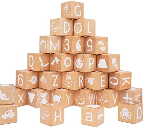 AXEARTE Alphabet Stacking Blocks for Toddlers 1