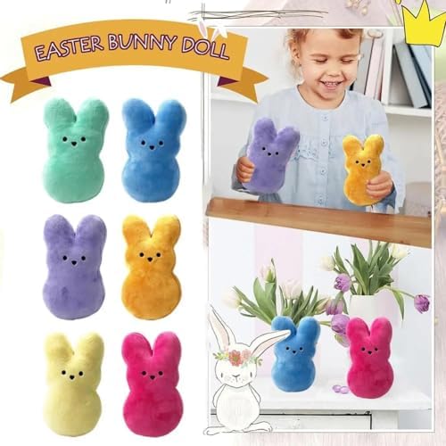 Easter Bunny Plush Set 6Pcs Cute Stuffed Animal Toys