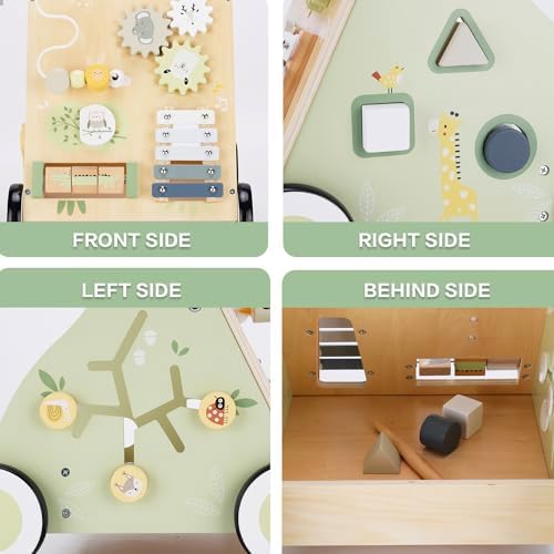 Wooden Baby Walker for Motor Skills Development