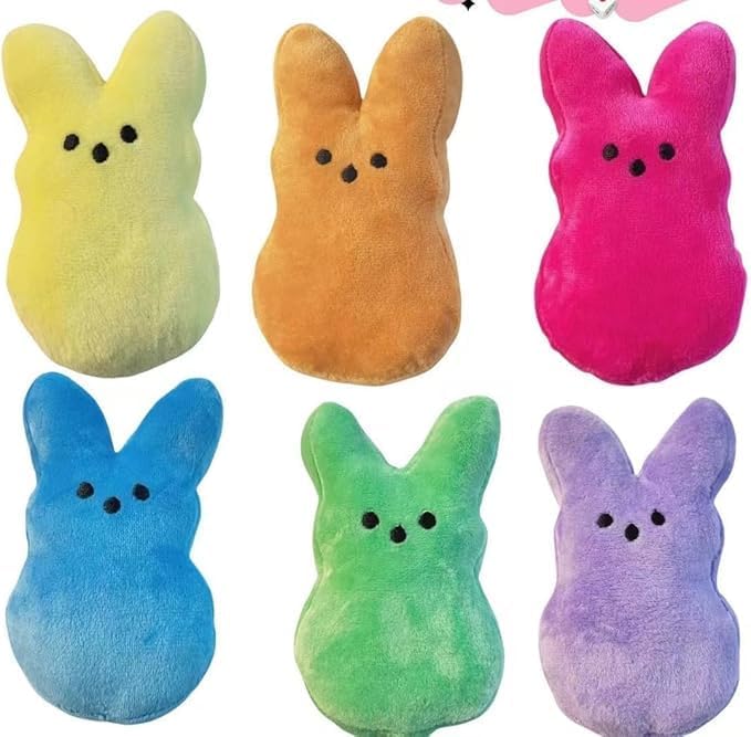 6 Inch Easter Bunny Plush Toy 6Pcs Set