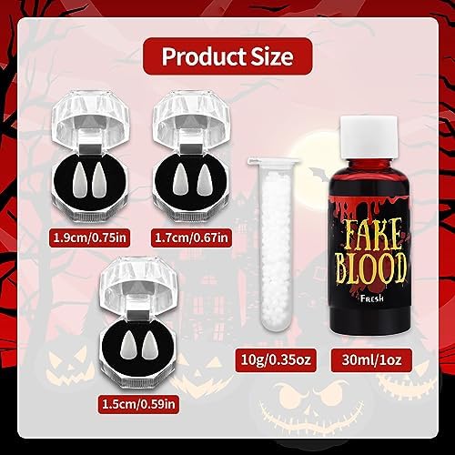 Pedenty Vampire Teeth Fake Fangs 3 Sizes 1