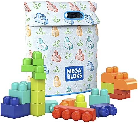 Fisher-Price Toddler Blocks Set with 60 Plant-Based Pieces Blue Ages 1