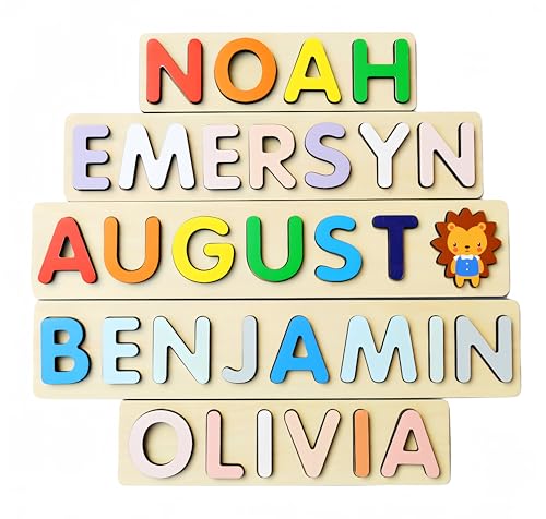 Personalized Wooden Name Puzzles for Toddlers