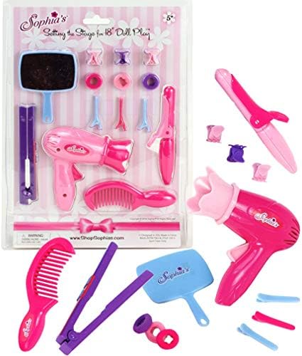 Sophias 18 Inch Doll Hair Care Set with 14 Accessories
