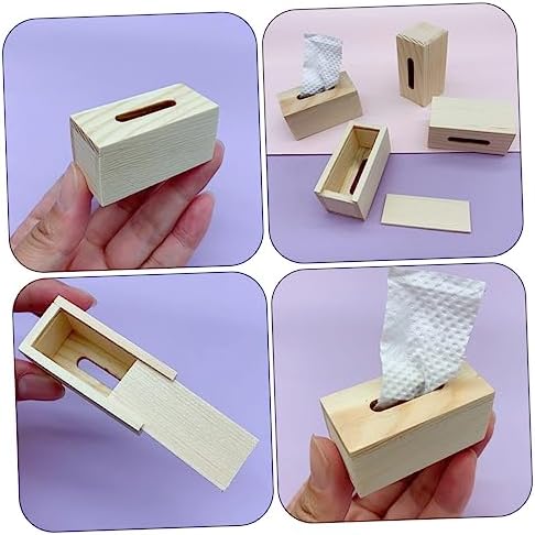 HONMEET Miniature Supply Dollhouse Decor Crinkle Paper Box