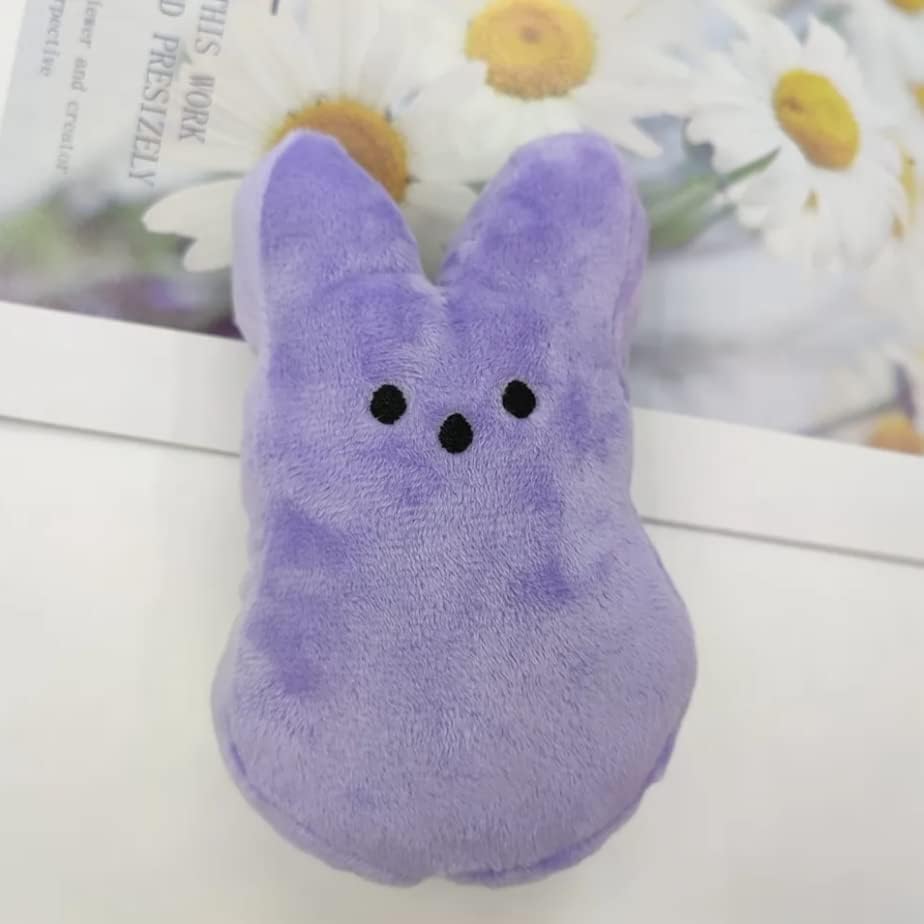 6in Plush Bunny Rabbit Purple Easter Basket Stuffing Toy