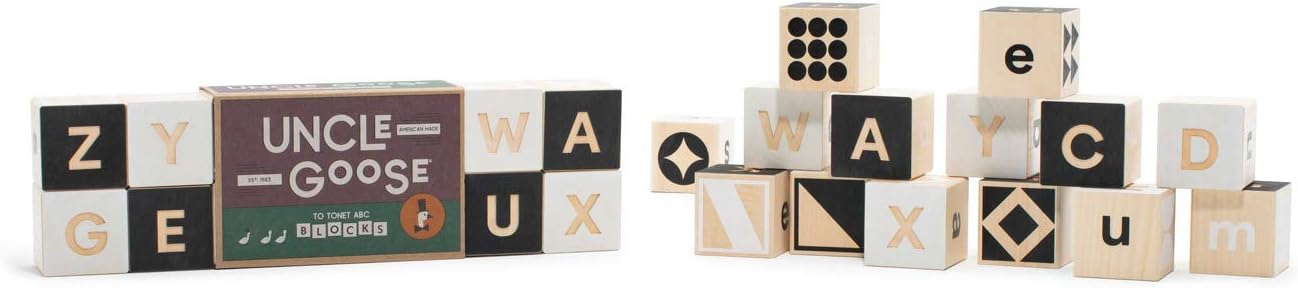 Uncle Goose ABC Blocks - 14 Stacking Cubes