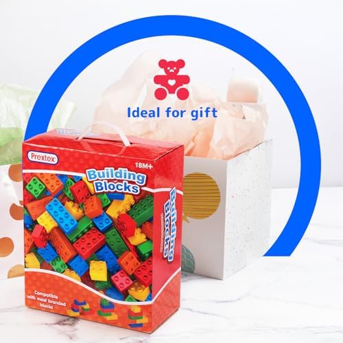 PREXTEX 100-Piece Jumbo Building Blocks Set
