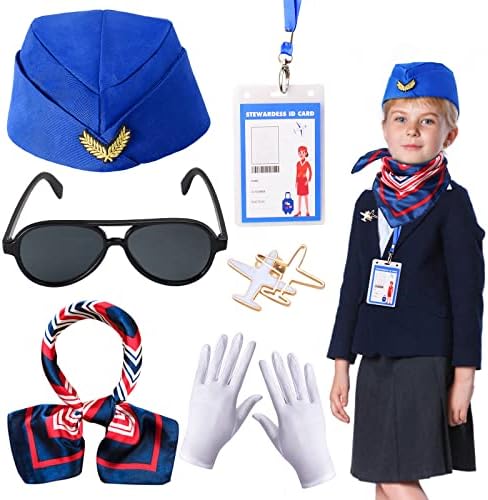 Keymall Kids Flight Attendant Costume Set for Girls