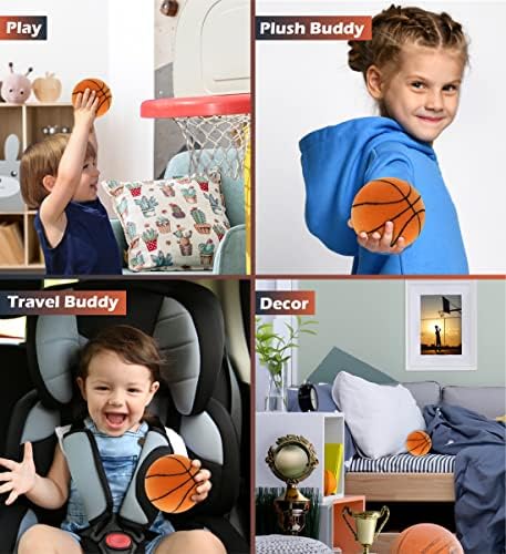DolliBu Small Stuffed Basketball Plush - 3 Inches