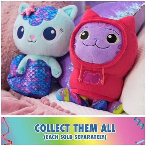 Gabbys Dollhouse DJ Catnip Plush Toy 10-Inch Move Groove Stuffed Animal
