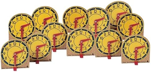 Judy Instructo Mini-Clocks Set of 12 4 18 x 4 Inches