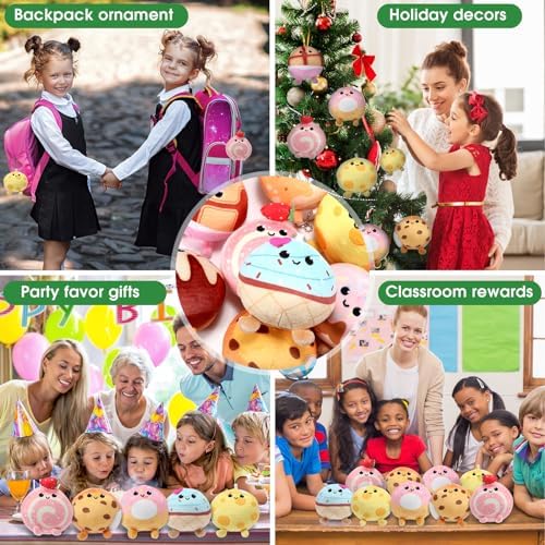 Libima 9 Pcs Mini Stuffed Animals Keychain Set