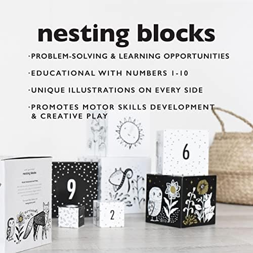 Wee Gallery Nesting Blocks - Woodland Animals Numbers