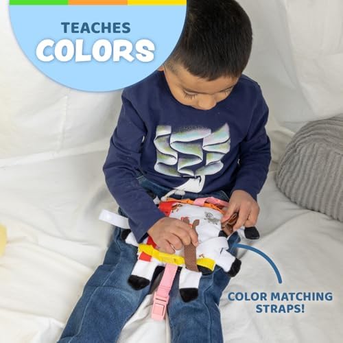 Buckle Toys Bessie Cow Plush Montessori Learning Toy 1