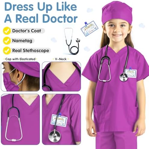 RioRand Doctor Costume for Kids 3-11 Years 1
