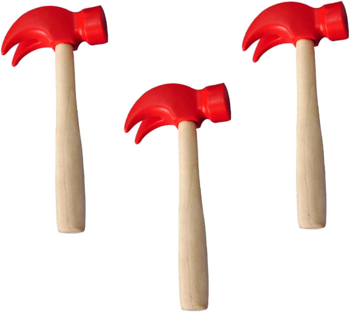 SUPVOX Wooden Hammer Set 3pcs Construction Toy for Kids