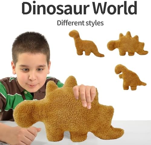 Dino Nugget Pillow - Stegosaurus Soft Plush Dinosaur Toy for Kids
