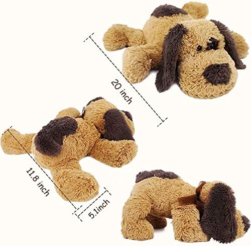 WEIGEDU Floppy Stuffed Dog 20 Inch Brown