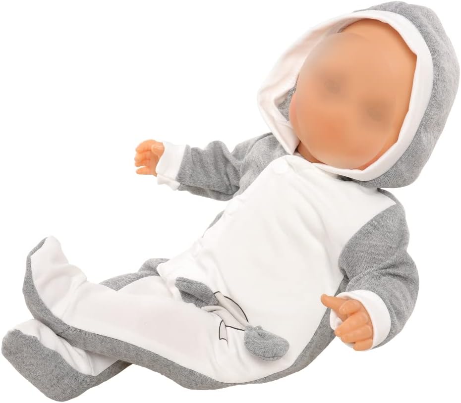 Miunana Baby Doll Clothes Elephant Jumpsuit Outfit 13-15 Inch 1pcs