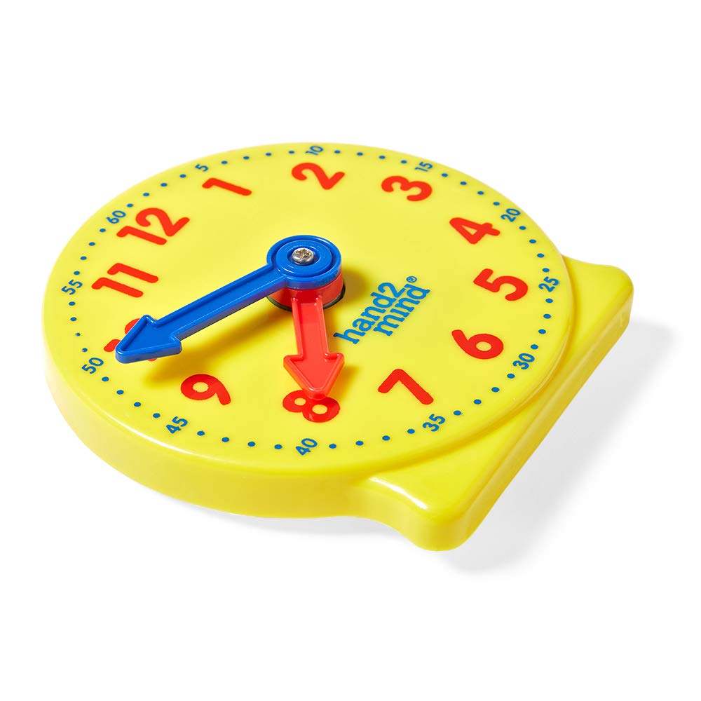 Hand2Mind Plastic Mini Geared Clock - Learning Time Tool for Kids 1
