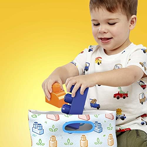 Fisher-Price Toddler Blocks Set with 60 Plant-Based Pieces Blue Ages 1