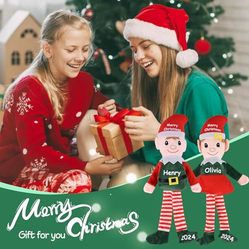 Custom Christmas Elf Doll Plush Personalized Name for Boys