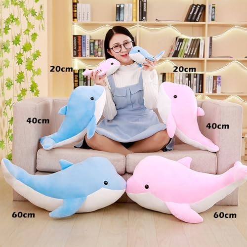 LVPU 2pcs Dolphin Plush Toys Soft Pillows for Kids