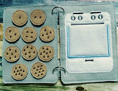 Counting Cookies Felt Quiet Book Page for Kids 1
