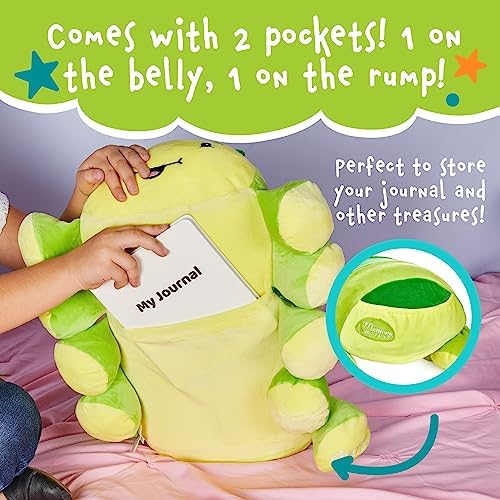 Cuddly Memory Foam Pillow Plush with Journal Pocket - Charlie The Caterpillar