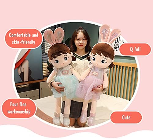 Plush Baby Girl Doll with Clothes and Hat Skirt 1