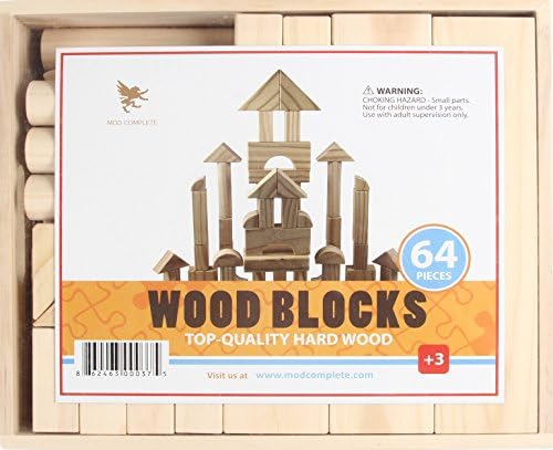MOD Complete Standard Unit Wood Blocks with Storage Tray 64 Pcs
