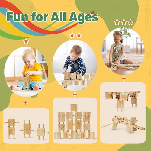 Edyfico TDD101 Wooden Blocks 44pcs STEM Montessori Set