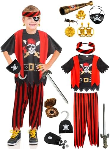 Kids Pirate Costume Set for Halloween Play