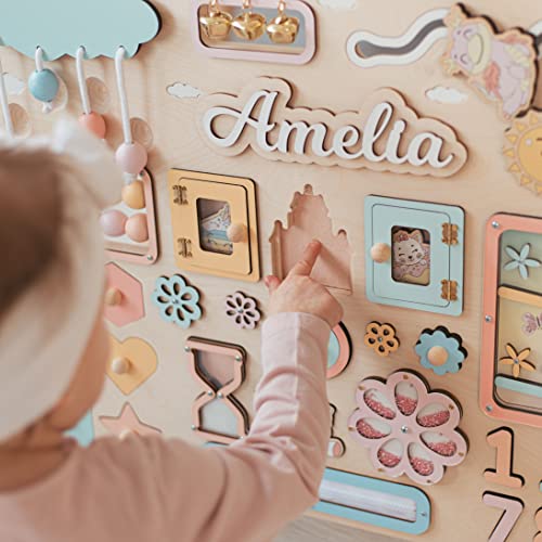 Custom Busy Board for Baby Girl with Name