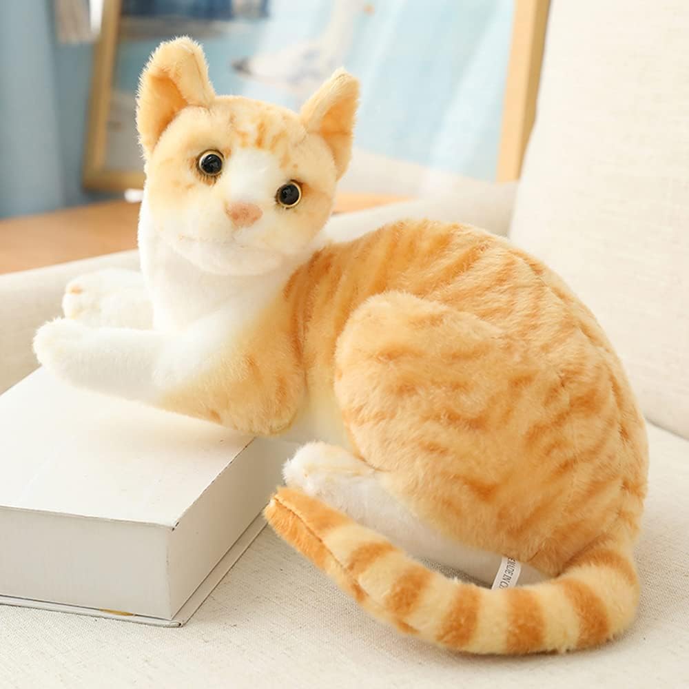 GUDVES Orange Tabby Cat 12 Plush Stuffed Animal Toy