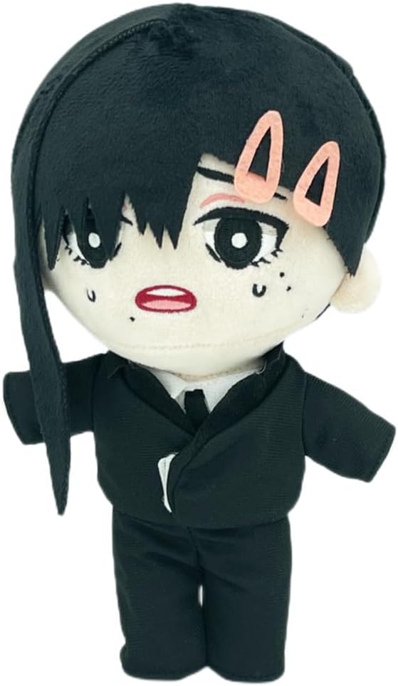JCvCX Black Hair Girl Plush Anime Figure