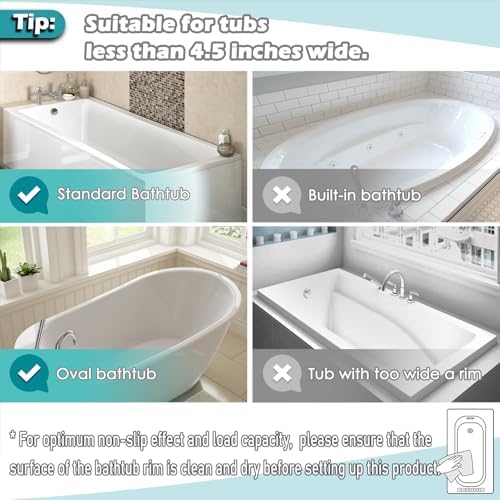 Austion Saddle Shape 2 Compartment Bath Toy Organizer
