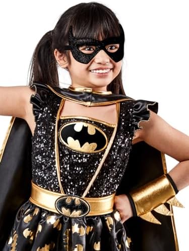 Rubies Girls Batgirl Costume Dress with Cape and Mask