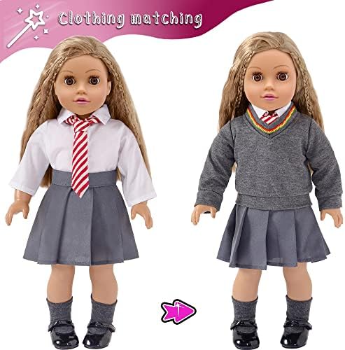 18 Inch School Uniform Costume Set for Girls No Doll