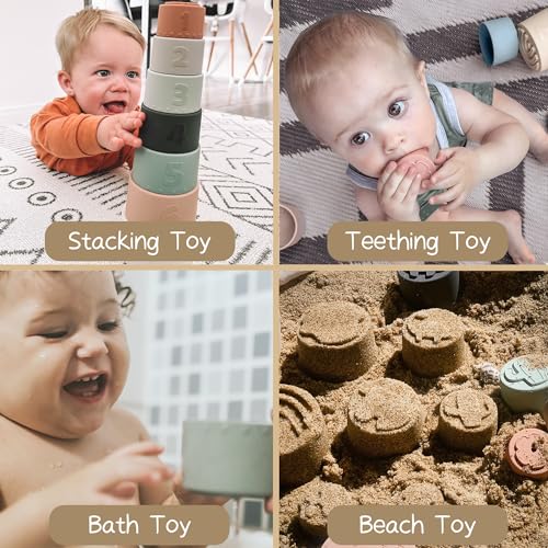 Moonkie Stacking Cups Toy for 6 Months 7 Piece Set 1