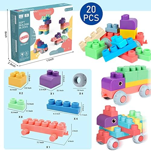 Soft Building Blocks for Toddler 20 PCS Large Stacking Blocks
