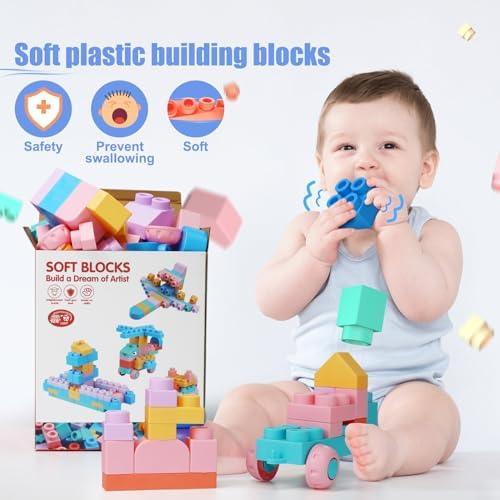 Abbabby Soft Building Blocks 101 Pcs Toy Set for Toddlers